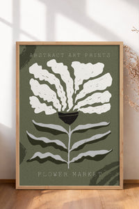 HOMEPACK Ahşap Çerçeveli Tablo Çerçeveli Poster Sanatsal Modern Duvar Dekoru FLOWER-65