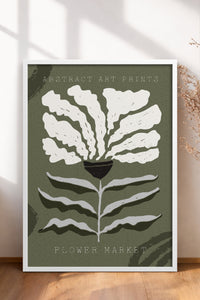 HOMEPACK Ahşap Çerçeveli Tablo Çerçeveli Poster Sanatsal Modern Duvar Dekoru FLOWER-65