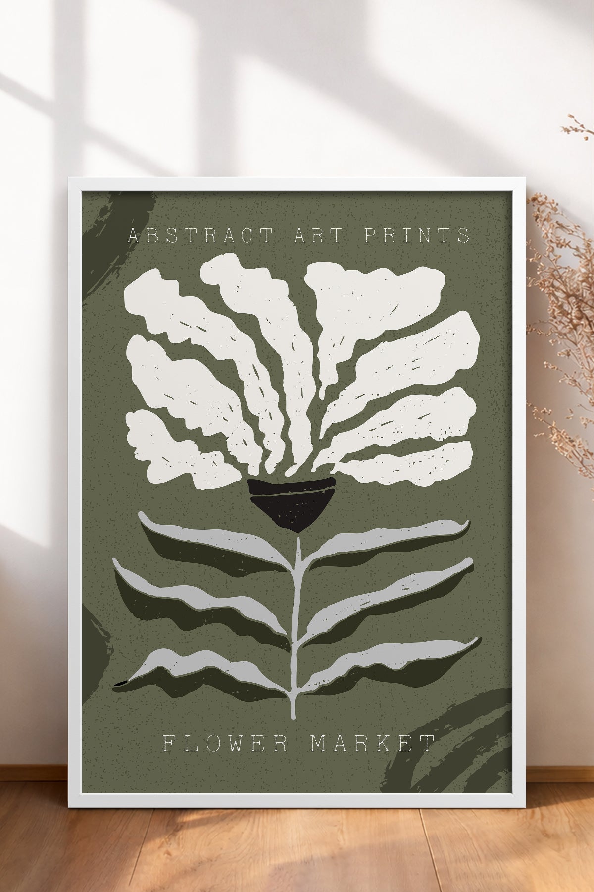HOMEPACK Ahşap Çerçeveli Tablo Çerçeveli Poster Sanatsal Modern Duvar Dekoru FLOWER-65