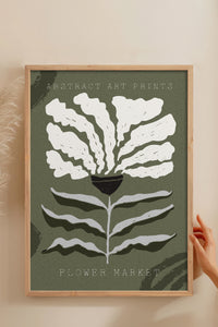 HOMEPACK Ahşap Çerçeveli Tablo Çerçeveli Poster Sanatsal Modern Duvar Dekoru FLOWER-65