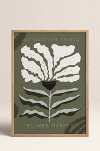 HOMEPACK Ahşap Çerçeveli Tablo Çerçeveli Poster Sanatsal Modern Duvar Dekoru FLOWER-65
