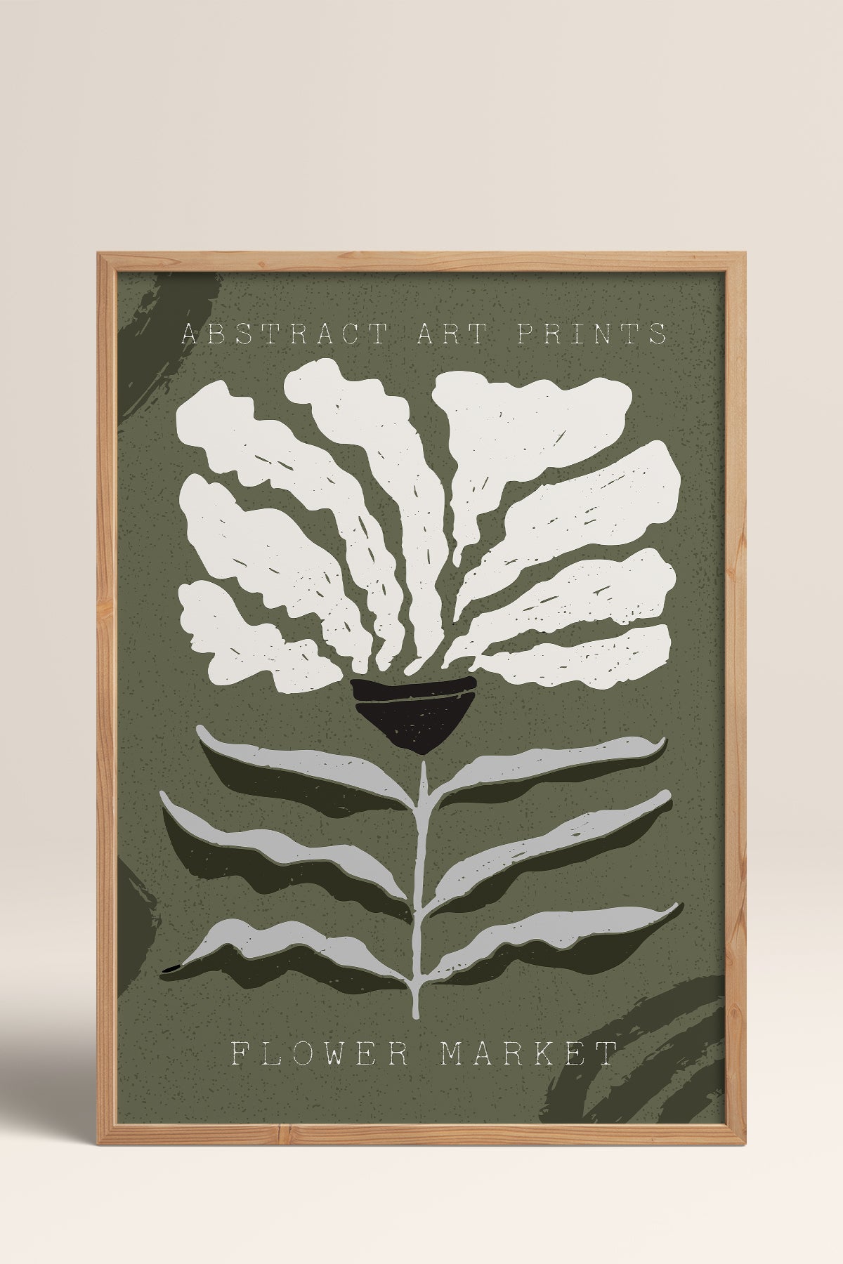 HOMEPACK Ahşap Çerçeveli Tablo Çerçeveli Poster Sanatsal Modern Duvar Dekoru FLOWER-65