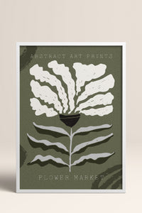 HOMEPACK Ahşap Çerçeveli Tablo Çerçeveli Poster Sanatsal Modern Duvar Dekoru FLOWER-65