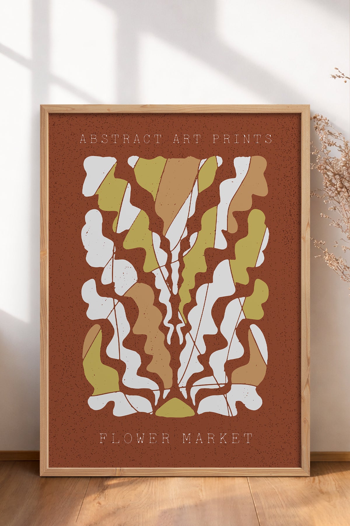 HOMEPACK Ahşap Çerçeveli Tablo Çerçeveli Poster Sanatsal Modern Duvar Dekoru FLOWER-66