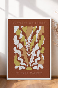 HOMEPACK Ahşap Çerçeveli Tablo Çerçeveli Poster Sanatsal Modern Duvar Dekoru FLOWER-66