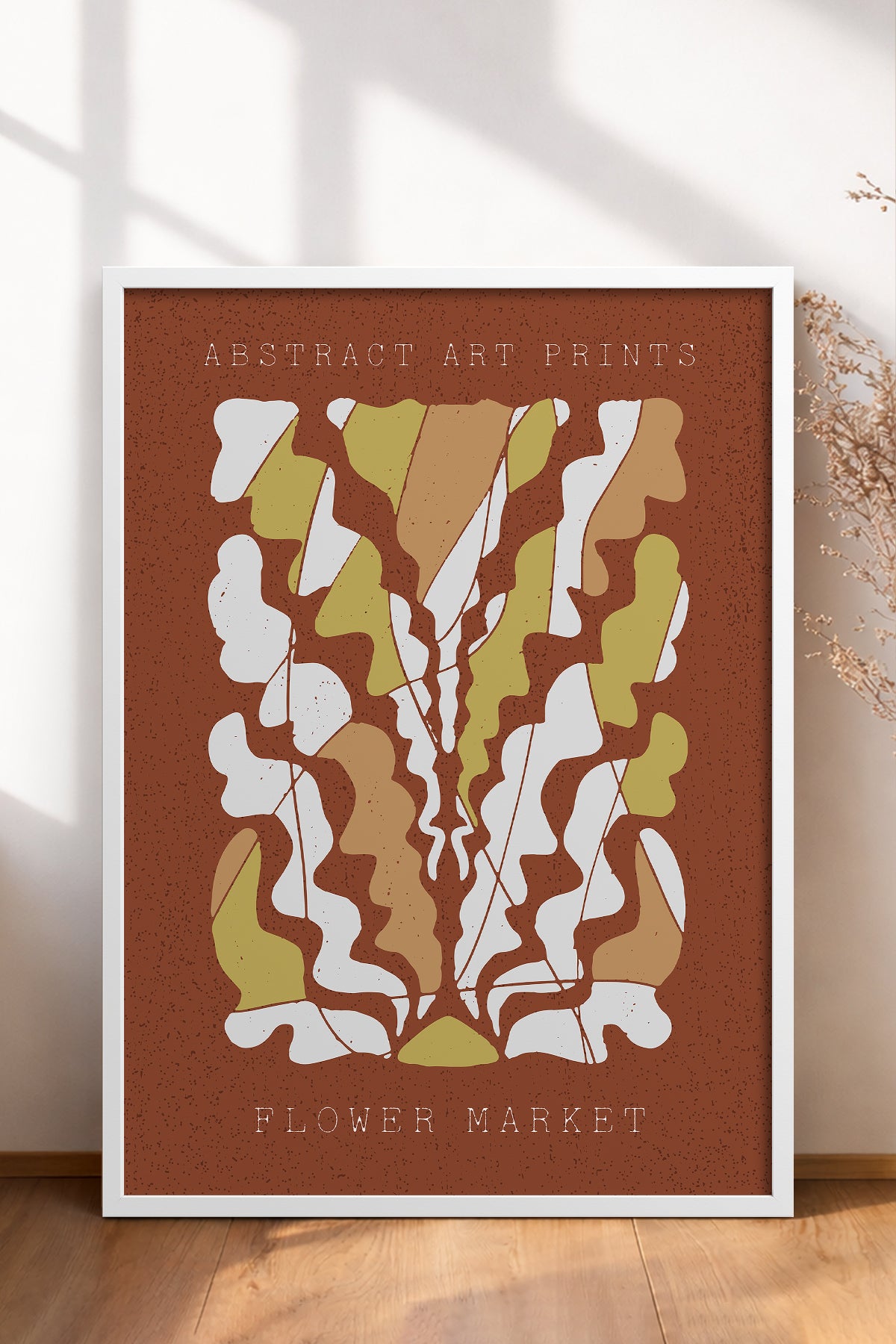 HOMEPACK Ahşap Çerçeveli Tablo Çerçeveli Poster Sanatsal Modern Duvar Dekoru FLOWER-66