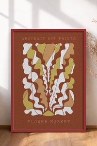 HOMEPACK Ahşap Çerçeveli Tablo Çerçeveli Poster Sanatsal Modern Duvar Dekoru FLOWER-66