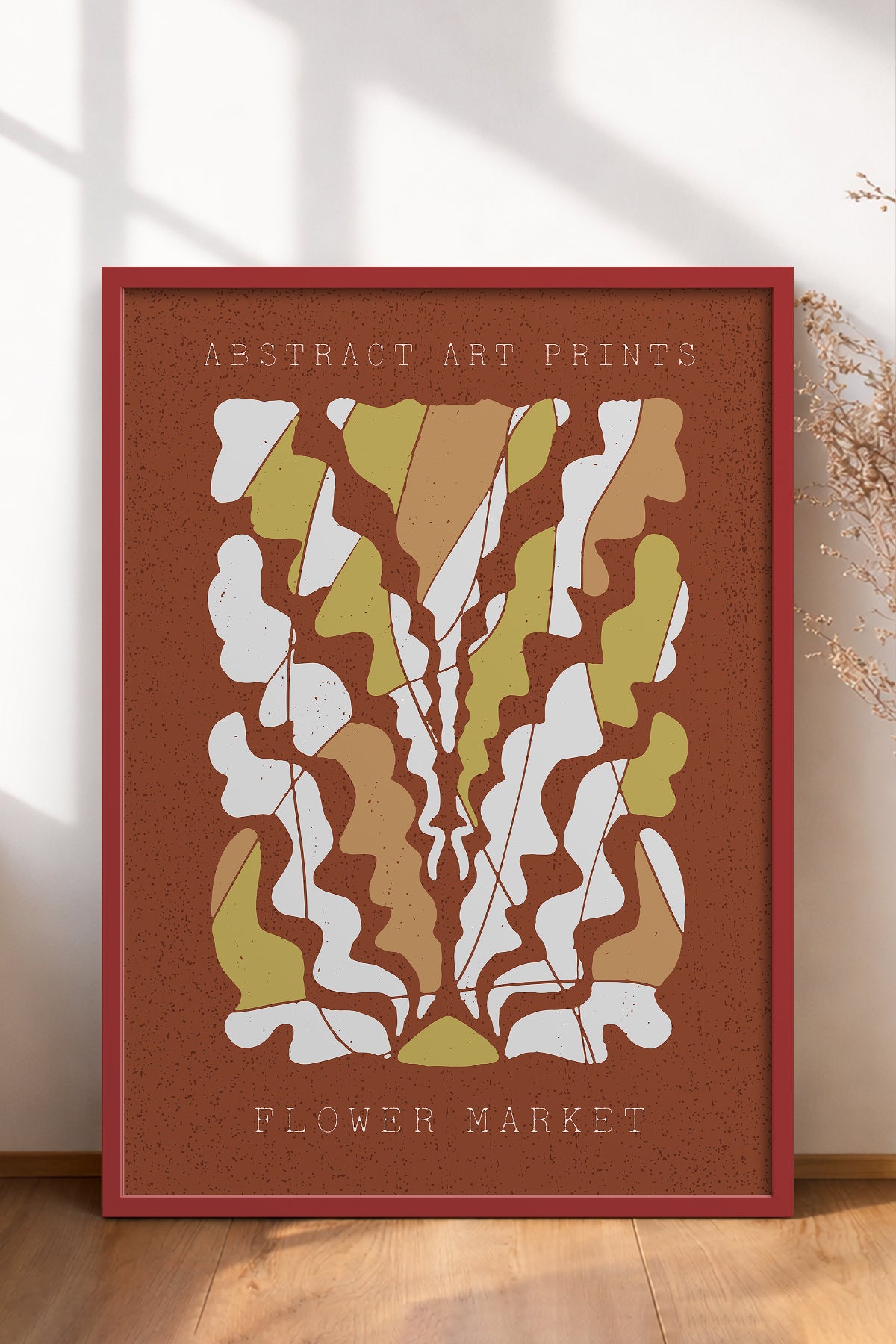 HOMEPACK Ahşap Çerçeveli Tablo Çerçeveli Poster Sanatsal Modern Duvar Dekoru FLOWER-66
