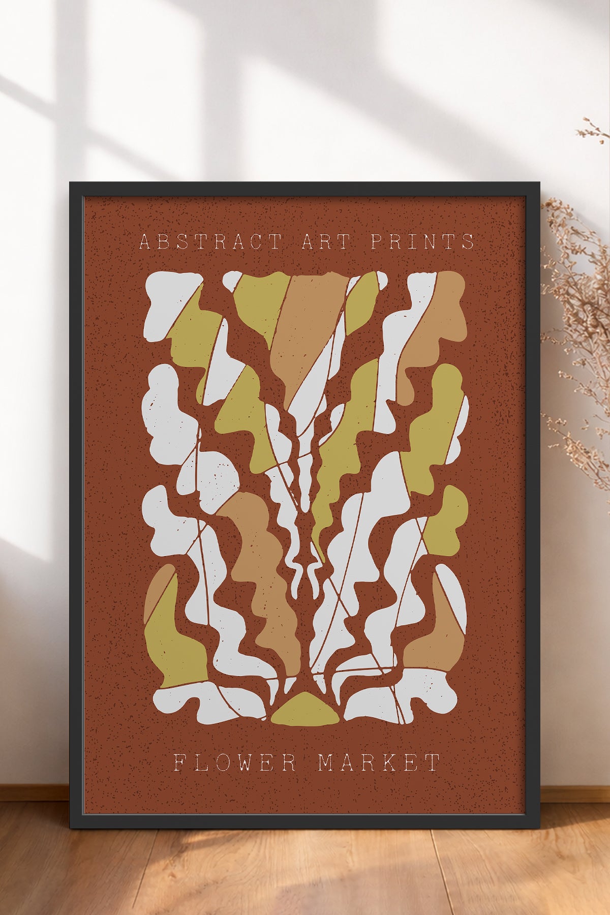 HOMEPACK Ahşap Çerçeveli Tablo Çerçeveli Poster Sanatsal Modern Duvar Dekoru FLOWER-66
