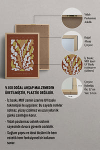 HOMEPACK Ahşap Çerçeveli Tablo Çerçeveli Poster Sanatsal Modern Duvar Dekoru FLOWER-66