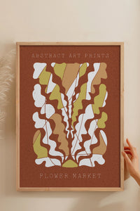 HOMEPACK Ahşap Çerçeveli Tablo Çerçeveli Poster Sanatsal Modern Duvar Dekoru FLOWER-66