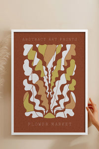 HOMEPACK Ahşap Çerçeveli Tablo Çerçeveli Poster Sanatsal Modern Duvar Dekoru FLOWER-66