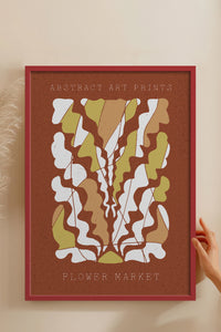 HOMEPACK Ahşap Çerçeveli Tablo Çerçeveli Poster Sanatsal Modern Duvar Dekoru FLOWER-66