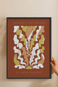 HOMEPACK Ahşap Çerçeveli Tablo Çerçeveli Poster Sanatsal Modern Duvar Dekoru FLOWER-66