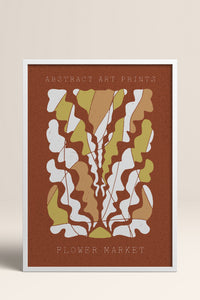 HOMEPACK Ahşap Çerçeveli Tablo Çerçeveli Poster Sanatsal Modern Duvar Dekoru FLOWER-66