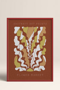 HOMEPACK Ahşap Çerçeveli Tablo Çerçeveli Poster Sanatsal Modern Duvar Dekoru FLOWER-66