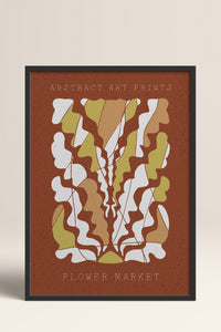 HOMEPACK Ahşap Çerçeveli Tablo Çerçeveli Poster Sanatsal Modern Duvar Dekoru FLOWER-66
