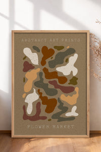 HOMEPACK Ahşap Çerçeveli Tablo Çerçeveli Poster Sanatsal Modern Duvar Dekoru FLOWER-67