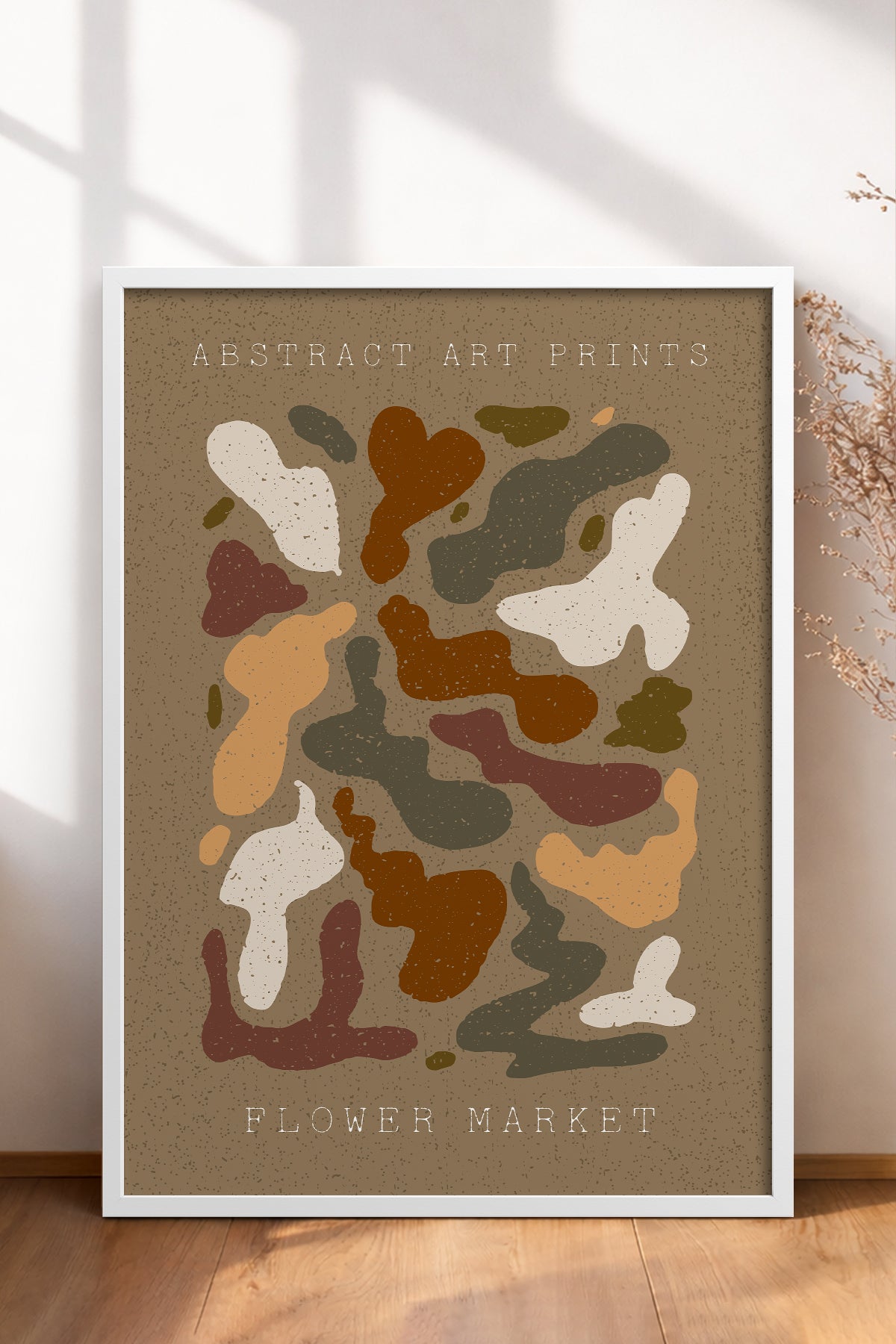HOMEPACK Ahşap Çerçeveli Tablo Çerçeveli Poster Sanatsal Modern Duvar Dekoru FLOWER-67