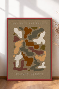 HOMEPACK Ahşap Çerçeveli Tablo Çerçeveli Poster Sanatsal Modern Duvar Dekoru FLOWER-67