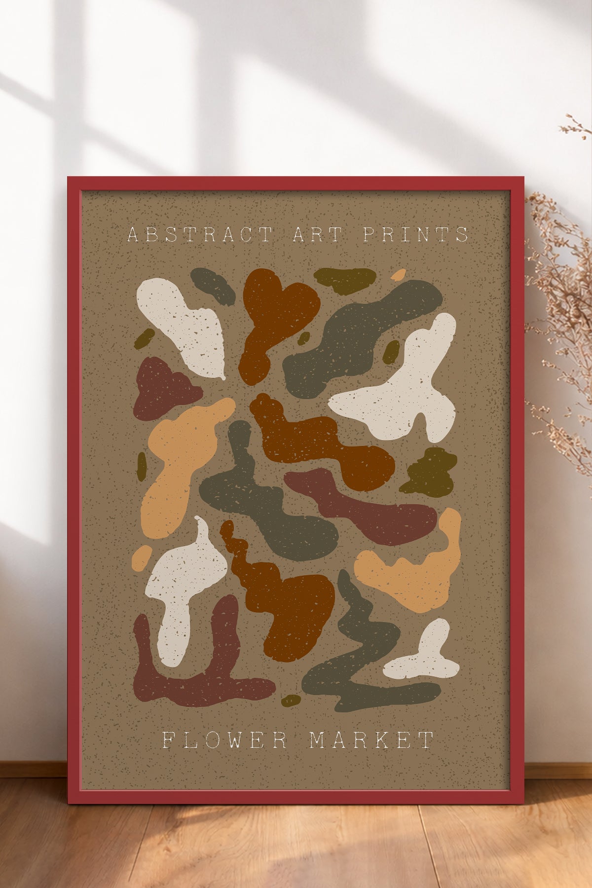 HOMEPACK Ahşap Çerçeveli Tablo Çerçeveli Poster Sanatsal Modern Duvar Dekoru FLOWER-67