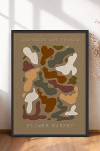 HOMEPACK Ahşap Çerçeveli Tablo Çerçeveli Poster Sanatsal Modern Duvar Dekoru FLOWER-67