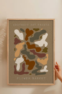 HOMEPACK Ahşap Çerçeveli Tablo Çerçeveli Poster Sanatsal Modern Duvar Dekoru FLOWER-67