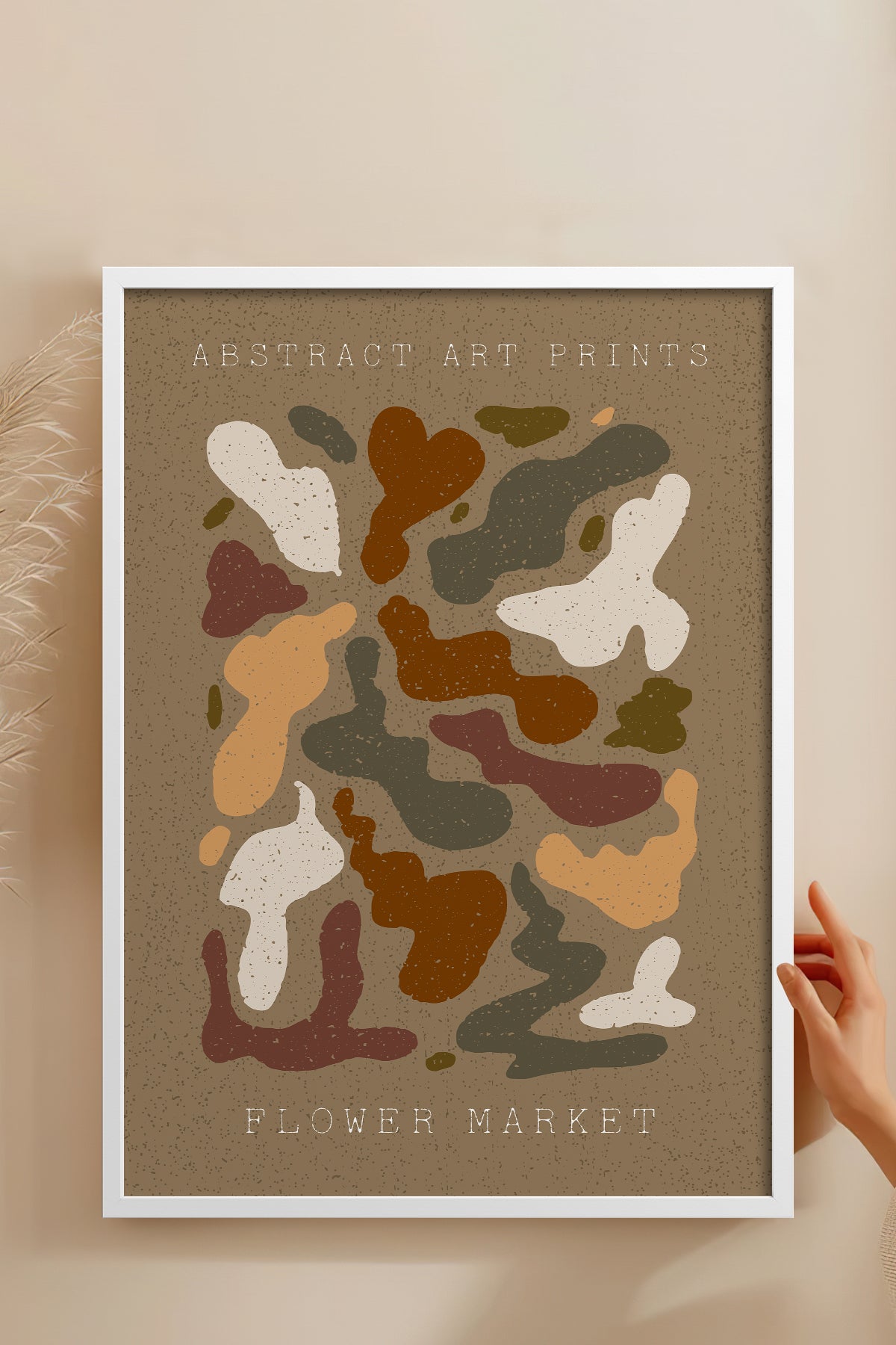 HOMEPACK Ahşap Çerçeveli Tablo Çerçeveli Poster Sanatsal Modern Duvar Dekoru FLOWER-67