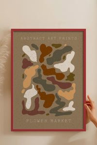 HOMEPACK Ahşap Çerçeveli Tablo Çerçeveli Poster Sanatsal Modern Duvar Dekoru FLOWER-67