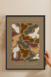 HOMEPACK Ahşap Çerçeveli Tablo Çerçeveli Poster Sanatsal Modern Duvar Dekoru FLOWER-67