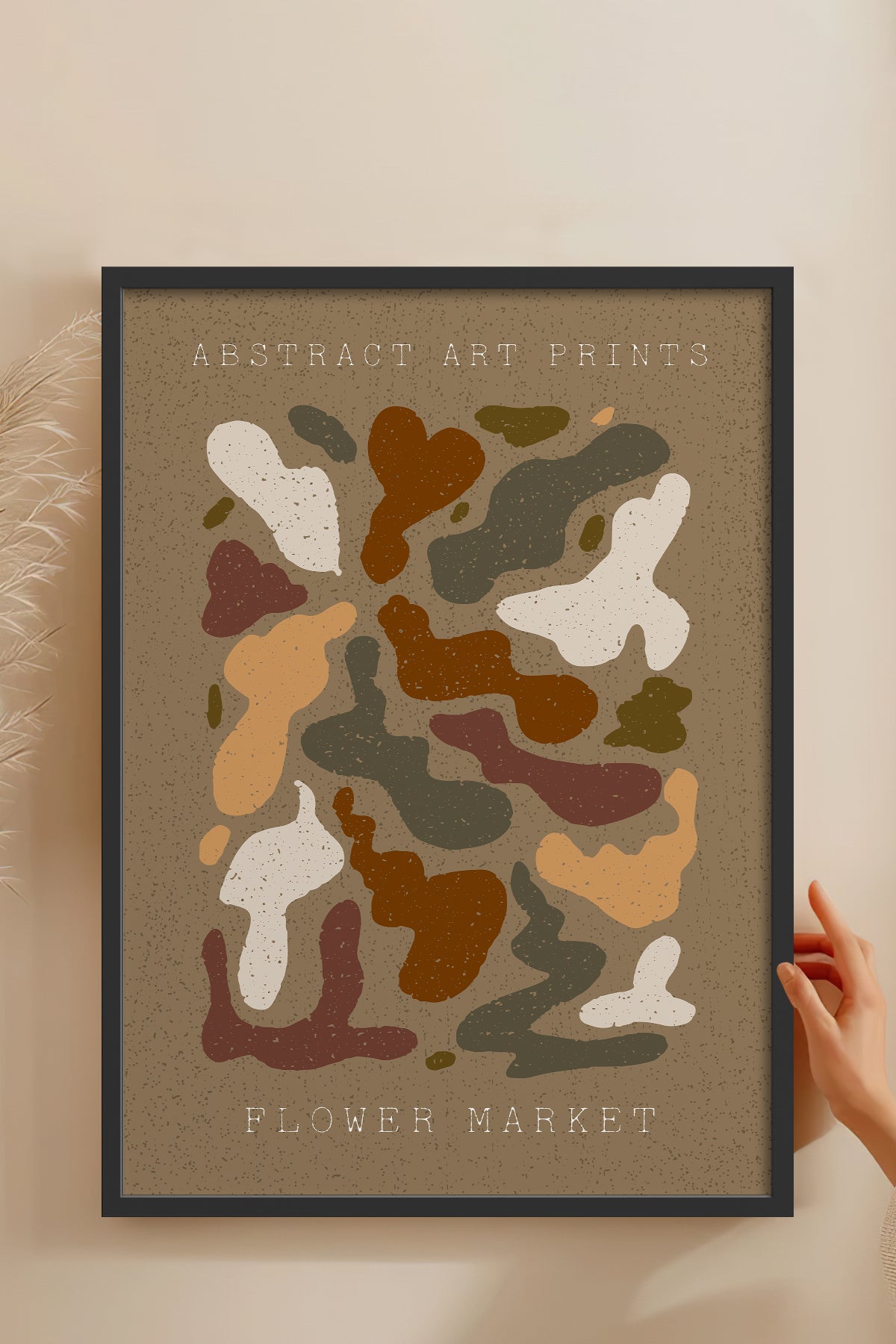 HOMEPACK Ahşap Çerçeveli Tablo Çerçeveli Poster Sanatsal Modern Duvar Dekoru FLOWER-67