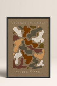 HOMEPACK Ahşap Çerçeveli Tablo Çerçeveli Poster Sanatsal Modern Duvar Dekoru FLOWER-67