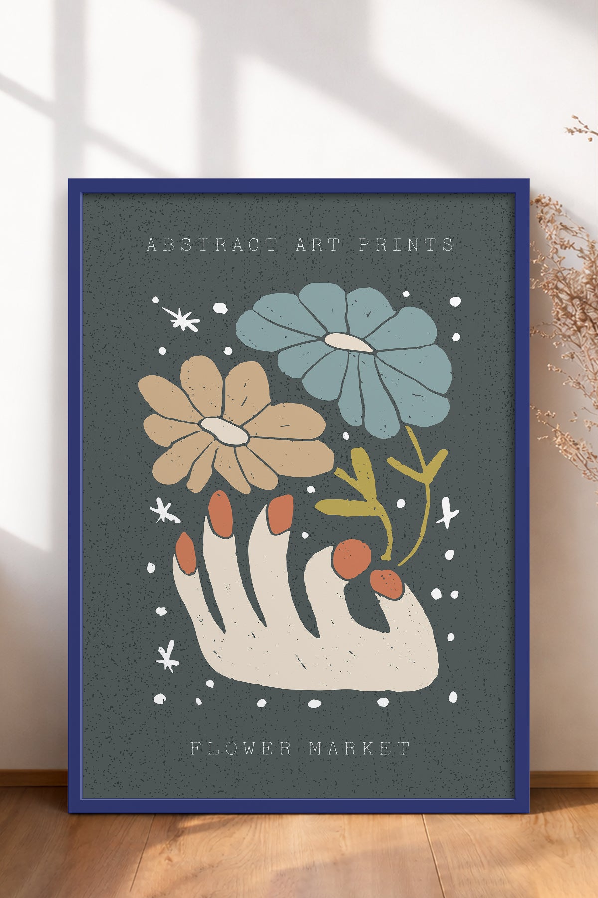 HOMEPACK Ahşap Çerçeveli Tablo Çerçeveli Poster Sanatsal Modern Duvar Dekoru FLOWER-69