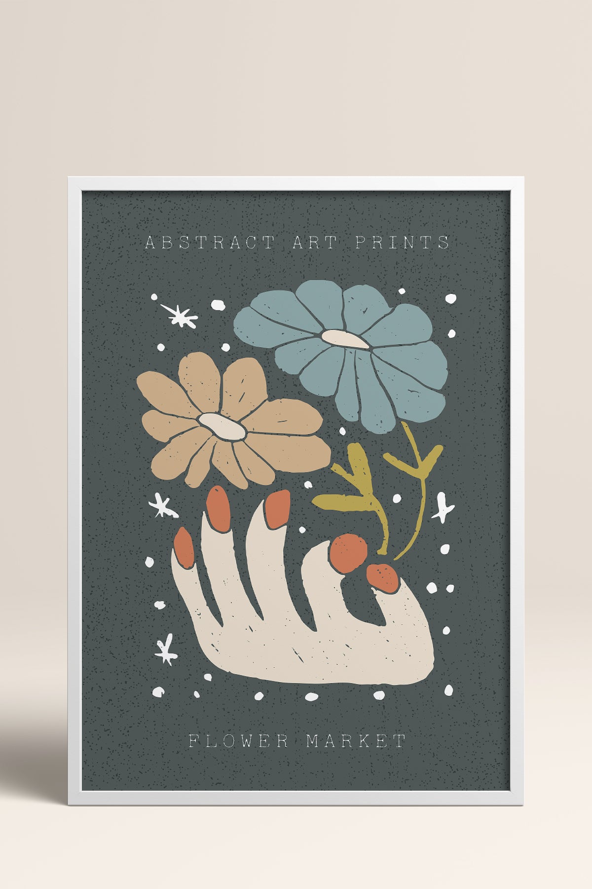 HOMEPACK Ahşap Çerçeveli Tablo Çerçeveli Poster Sanatsal Modern Duvar Dekoru FLOWER-69