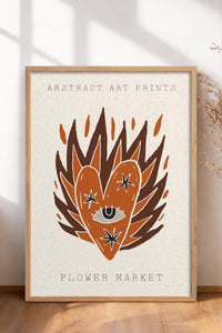 HOMEPACK Ahşap Çerçeveli Tablo Çerçeveli Poster Sanatsal Modern Duvar Dekoru FLOWER-70