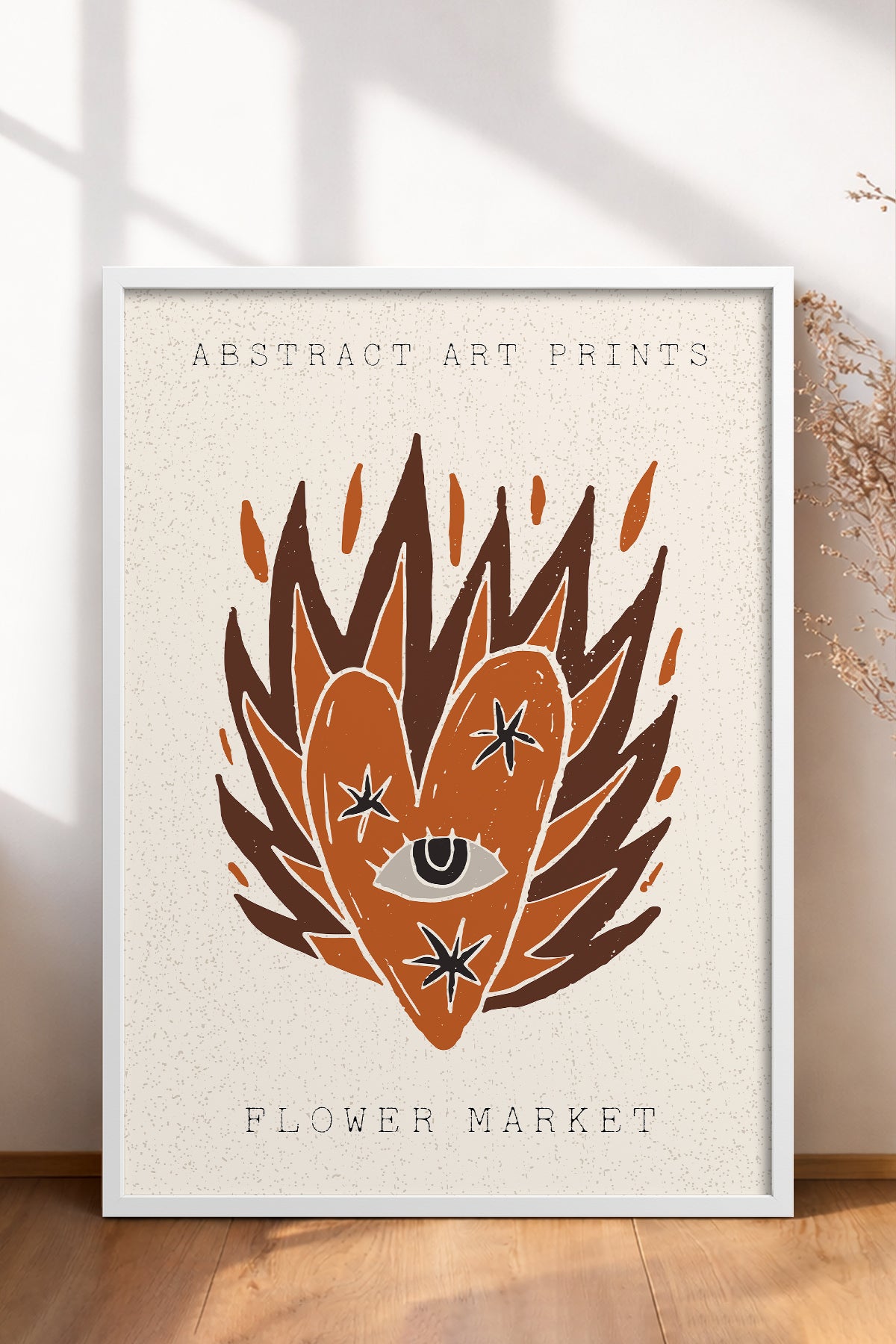 HOMEPACK Ahşap Çerçeveli Tablo Çerçeveli Poster Sanatsal Modern Duvar Dekoru FLOWER-70