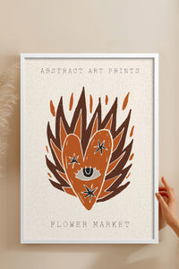 HOMEPACK Ahşap Çerçeveli Tablo Çerçeveli Poster Sanatsal Modern Duvar Dekoru FLOWER-70
