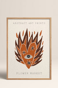 HOMEPACK Ahşap Çerçeveli Tablo Çerçeveli Poster Sanatsal Modern Duvar Dekoru FLOWER-70