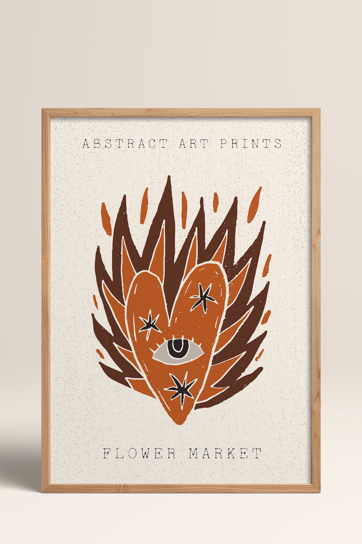HOMEPACK Ahşap Çerçeveli Tablo Çerçeveli Poster Sanatsal Modern Duvar Dekoru FLOWER-70