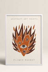 HOMEPACK Ahşap Çerçeveli Tablo Çerçeveli Poster Sanatsal Modern Duvar Dekoru FLOWER-70