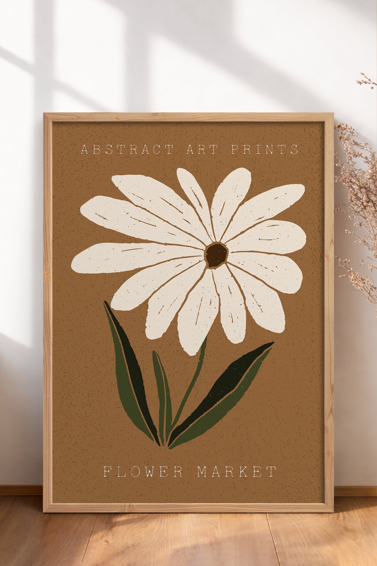 HOMEPACK Ahşap Çerçeveli Tablo Çerçeveli Poster Sanatsal Modern Duvar Dekoru FLOWER-71
