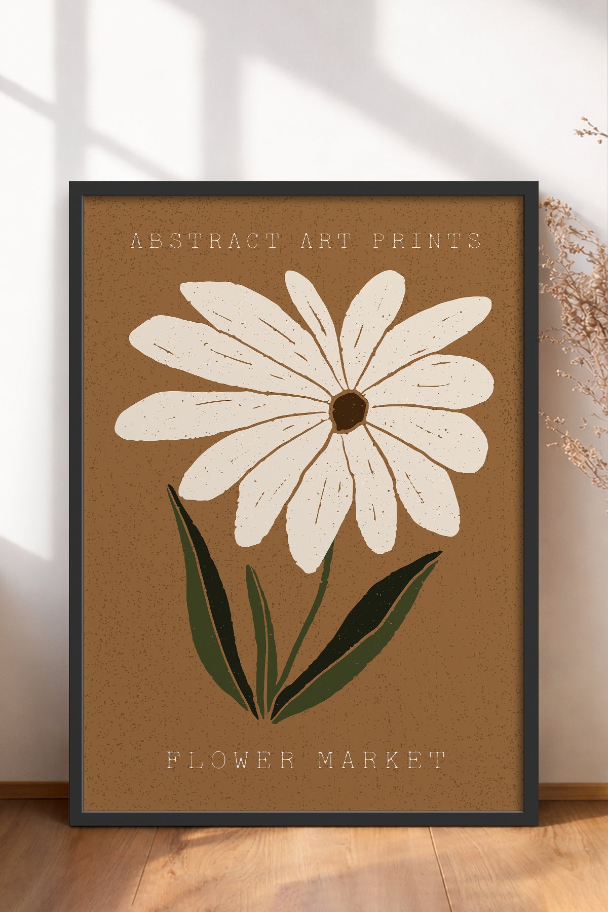 HOMEPACK Ahşap Çerçeveli Tablo Çerçeveli Poster Sanatsal Modern Duvar Dekoru FLOWER-71
