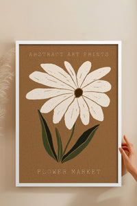 HOMEPACK Ahşap Çerçeveli Tablo Çerçeveli Poster Sanatsal Modern Duvar Dekoru FLOWER-71