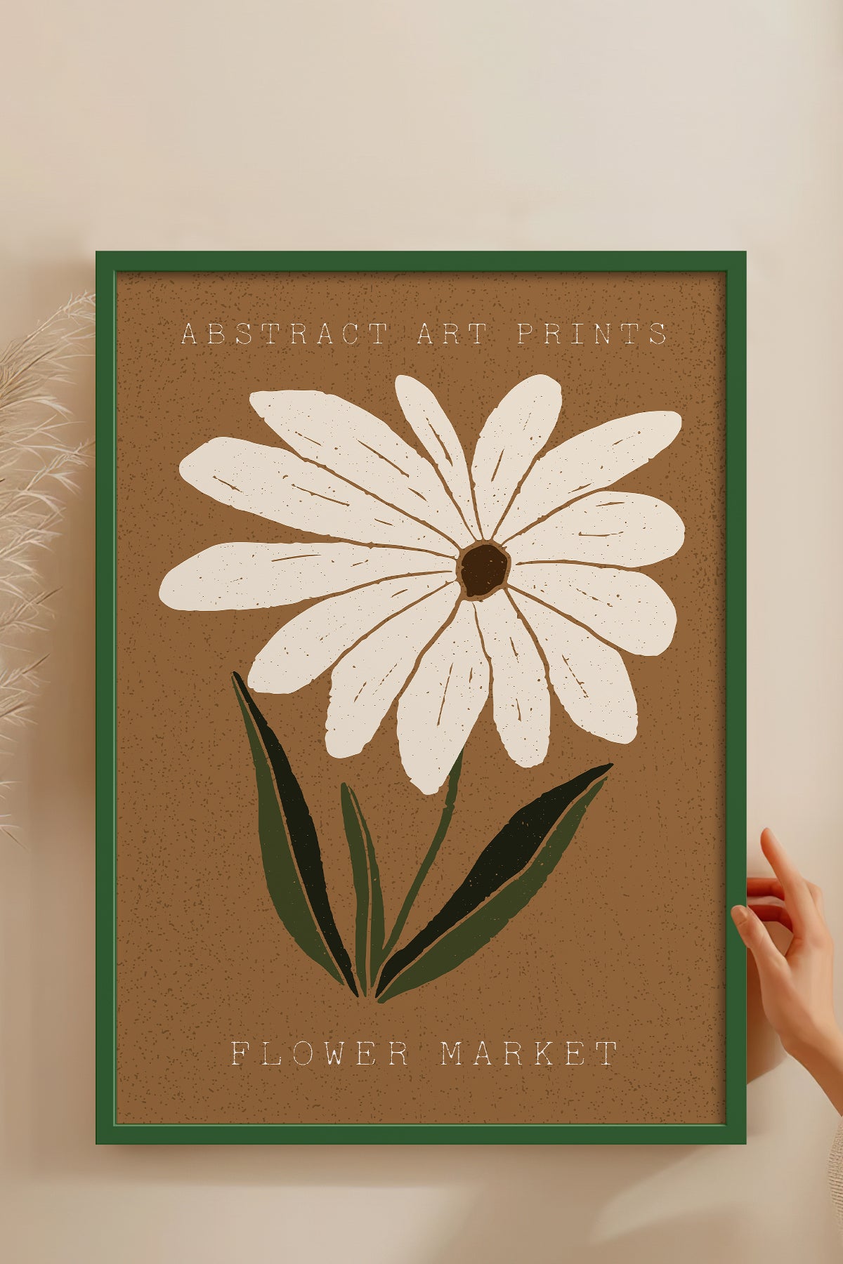 HOMEPACK Ahşap Çerçeveli Tablo Çerçeveli Poster Sanatsal Modern Duvar Dekoru FLOWER-71