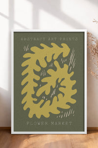 HOMEPACK Ahşap Çerçeveli Tablo Çerçeveli Poster Sanatsal Modern Duvar Dekoru FLOWER-72