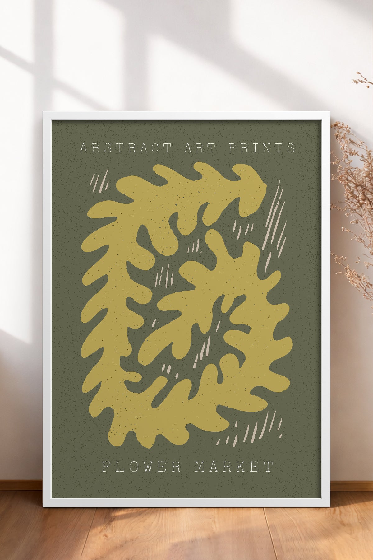 HOMEPACK Ahşap Çerçeveli Tablo Çerçeveli Poster Sanatsal Modern Duvar Dekoru FLOWER-72