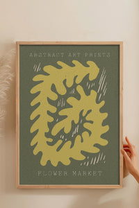 HOMEPACK Ahşap Çerçeveli Tablo Çerçeveli Poster Sanatsal Modern Duvar Dekoru FLOWER-72