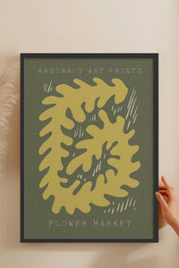 HOMEPACK Ahşap Çerçeveli Tablo Çerçeveli Poster Sanatsal Modern Duvar Dekoru FLOWER-72