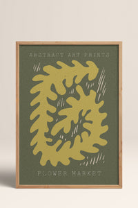 HOMEPACK Ahşap Çerçeveli Tablo Çerçeveli Poster Sanatsal Modern Duvar Dekoru FLOWER-72