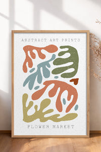 HOMEPACK Ahşap Çerçeveli Tablo Çerçeveli Poster Sanatsal Modern Duvar Dekoru FLOWER-74